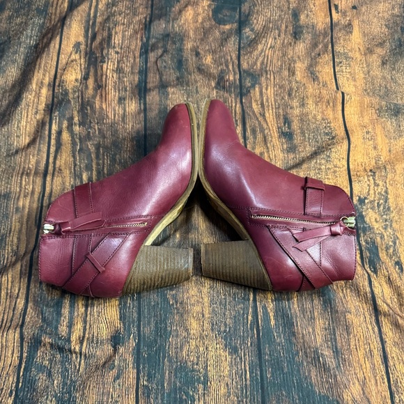 BODEN Stratford Leather Ankle Boots in Red Merlot EU 39 / US 8 - Picture 9 of 14
